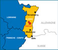 Carte de l'Alsace